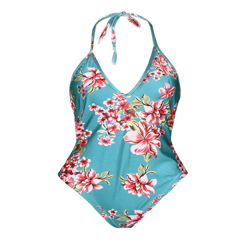 Printed one-piece swimsuit