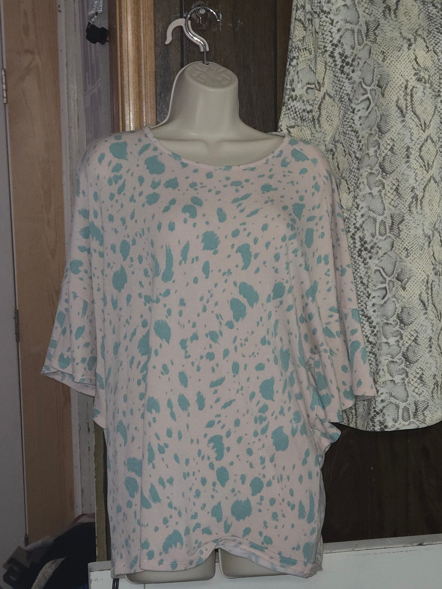Pink Cheetah Oversized Top