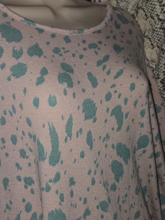 Pink Cheetah Oversized Top