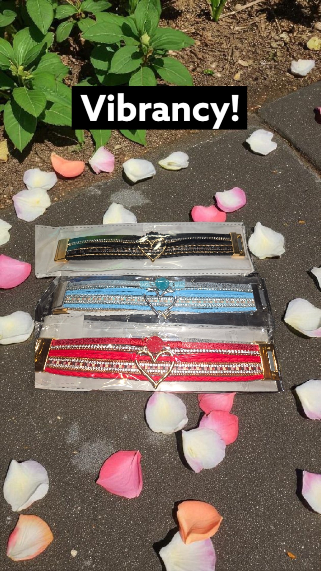 --- 🤍 Druzy Sparkle Heart Layered Bracelet