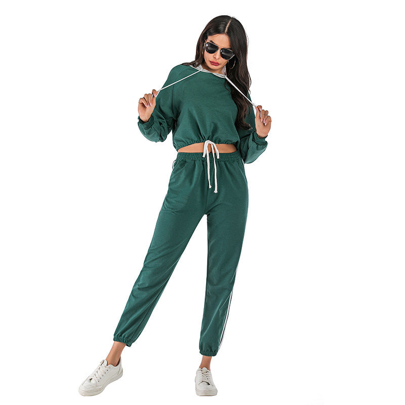 Fashion Casual Stitching Dalian Hat Sweater Suit