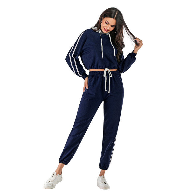 Fashion Casual Stitching Dalian Hat Sweater Suit