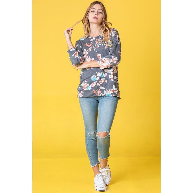 EG fashion Plus Spring Floral Tunic