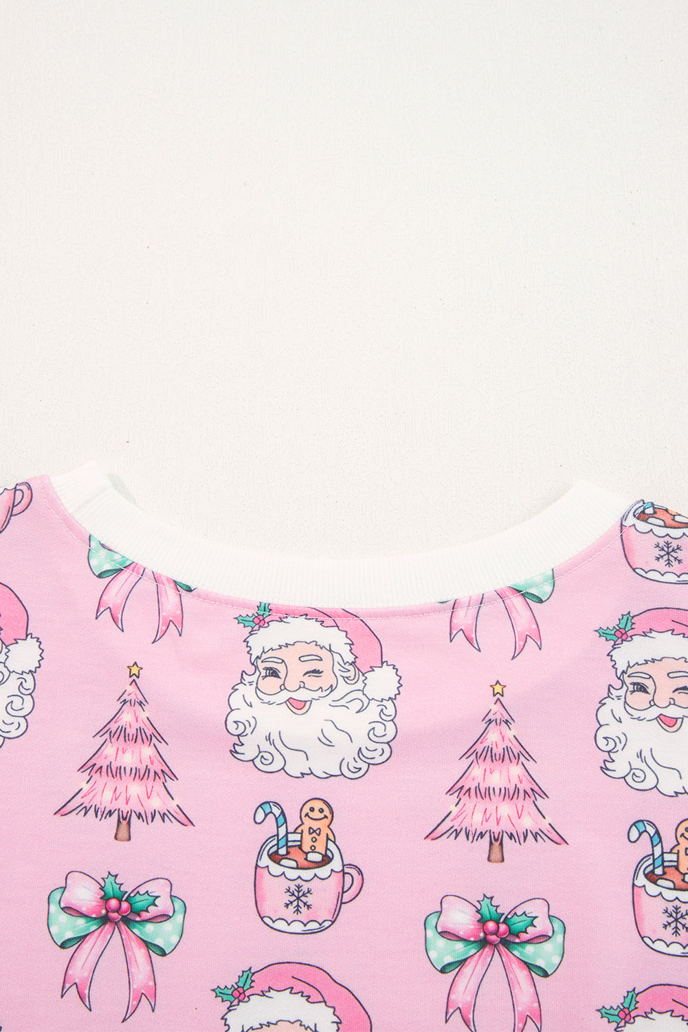 White Ho Ho Ho Letter Graphic Christmas Pajama Set