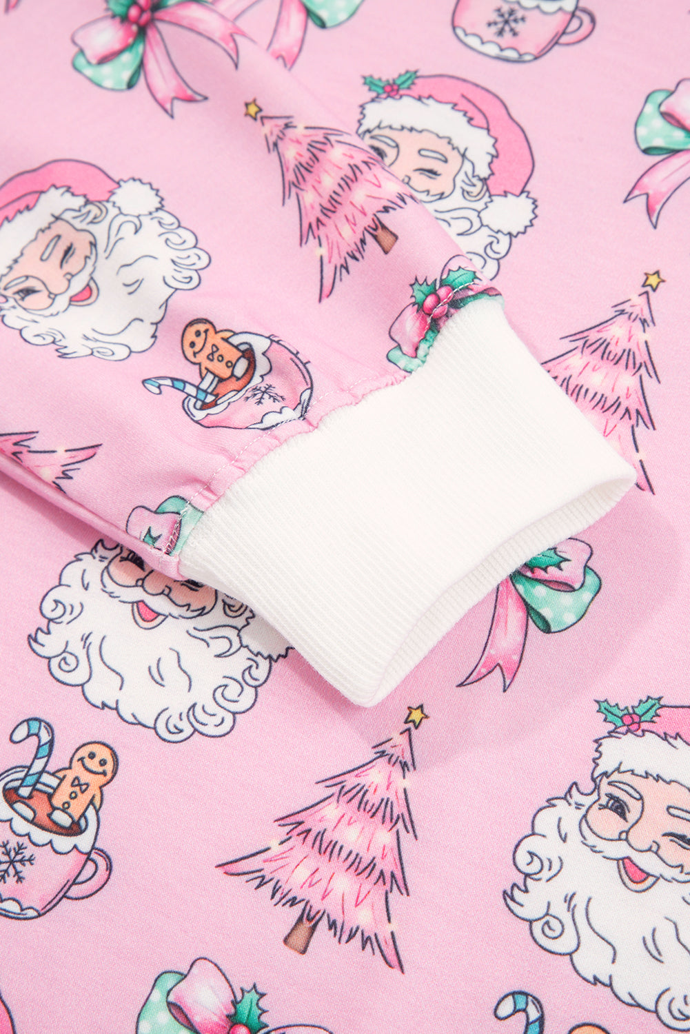 White Ho Ho Ho Letter Graphic Christmas Pajama Set