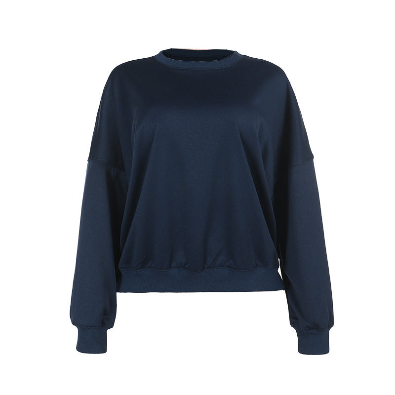 European And American Simple Casual All-match Loose Basic Sports Sweater
