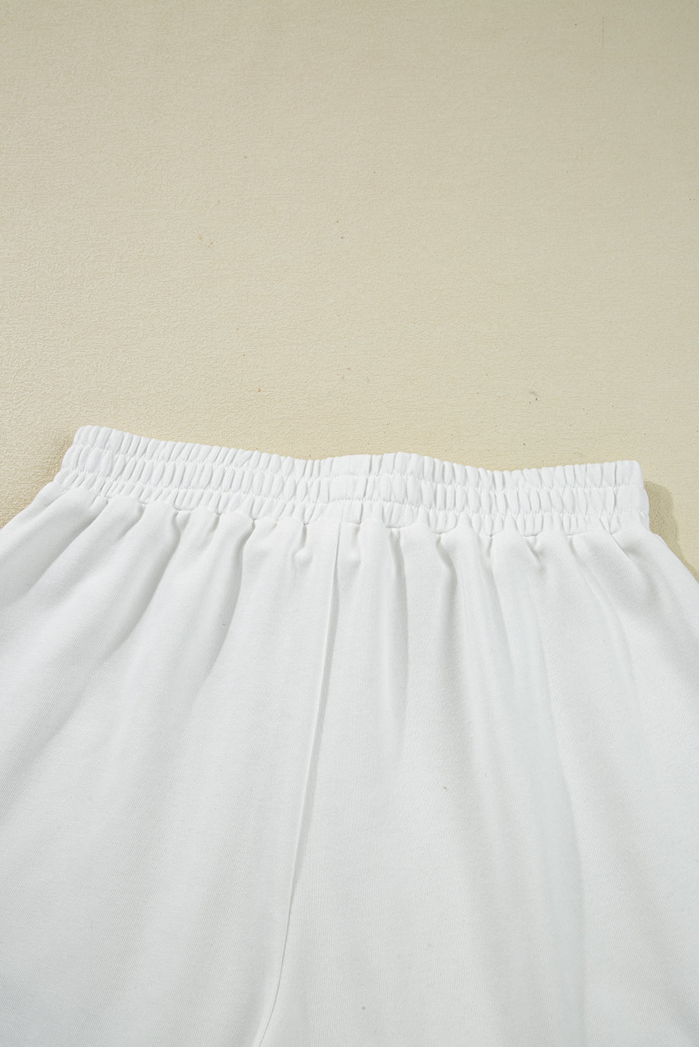 Yellow Cream Gingham Ruffle Hem Long Sleeve Pullover and Shorts Set