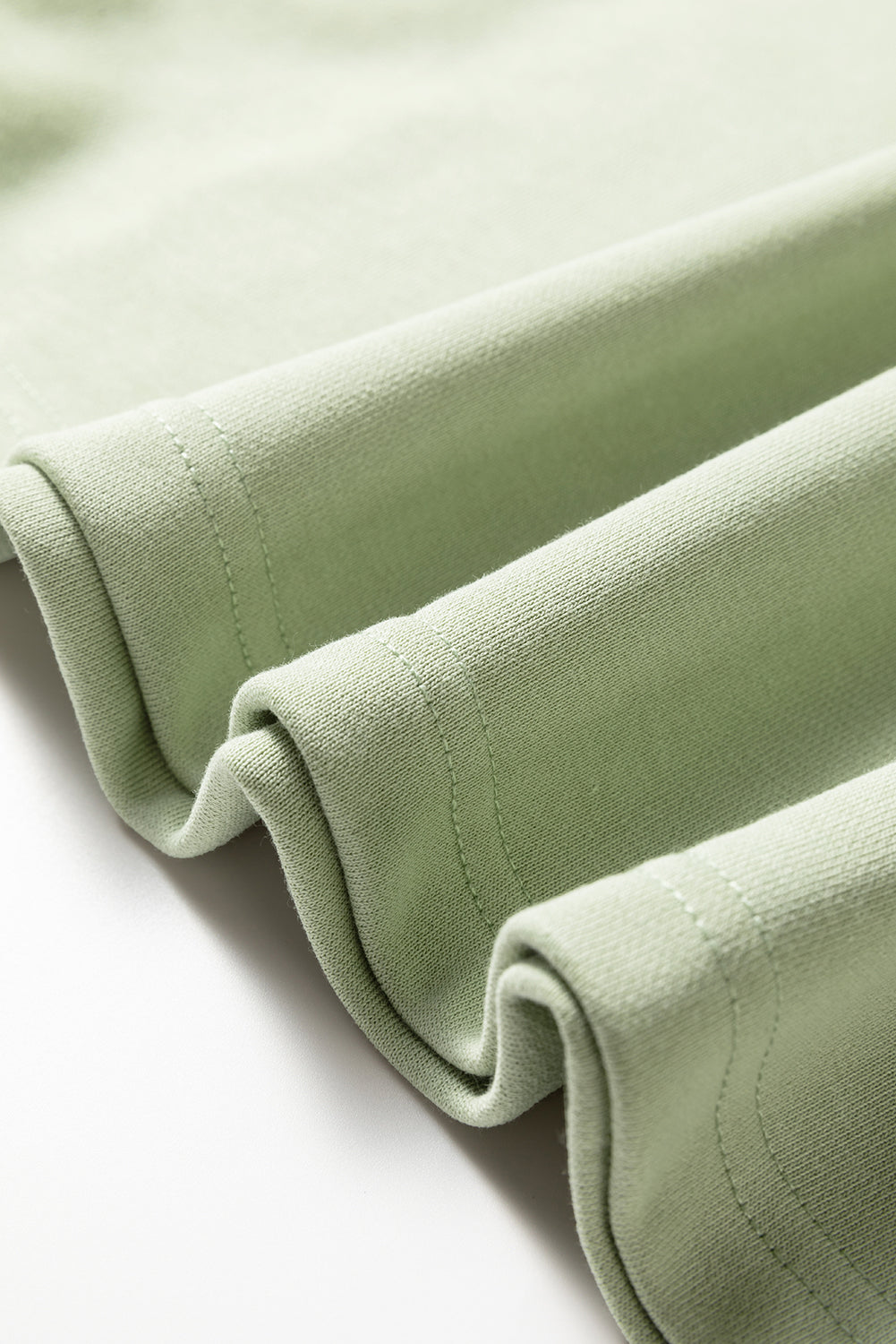 Laurel Green Floral Plaid Mixed Sleeve Raw Edge Relaxed French Terry Top