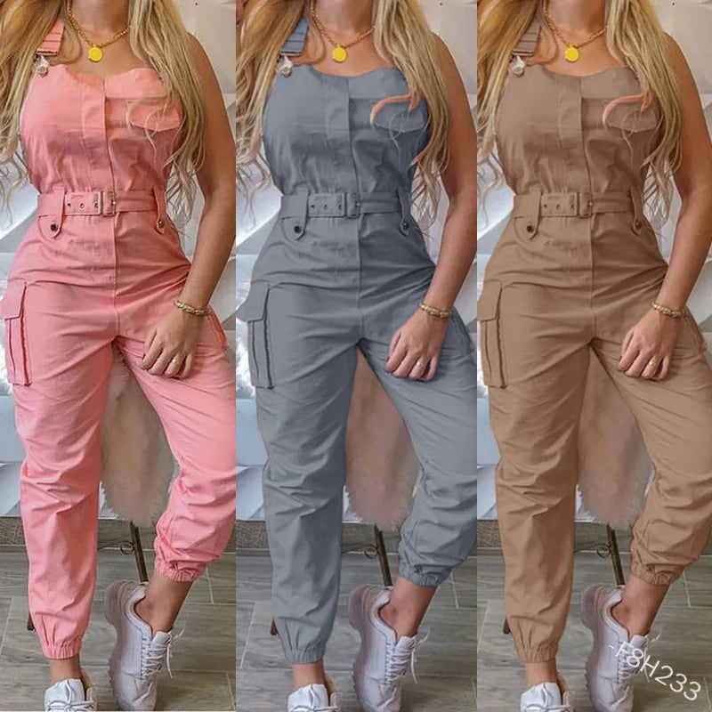 Women Clothing Fashion Summer Bodycon Jumpsuits Pants Girls Clothes One Piece Jumpsuits for Ladies