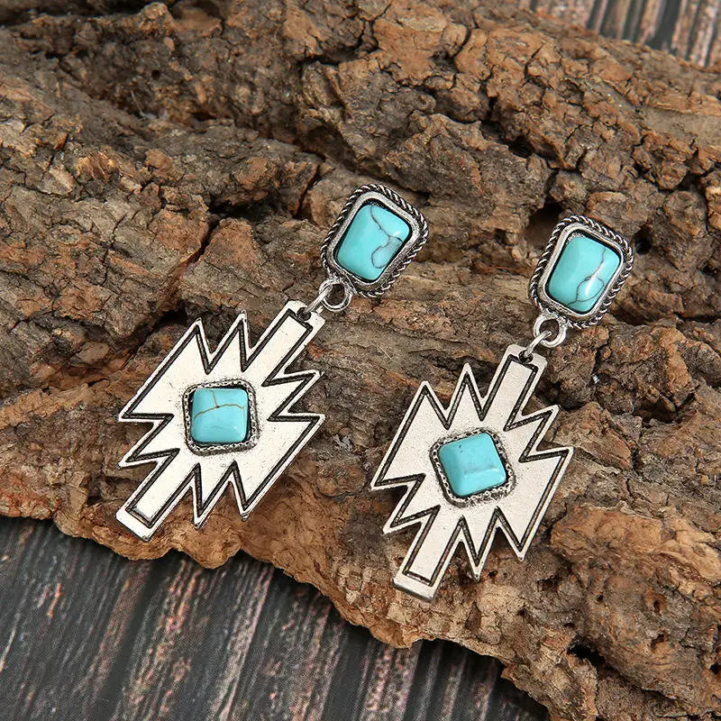 Western Cowgirl Jewelry Bulk Wholesale Aztec Western Dangle Earrings