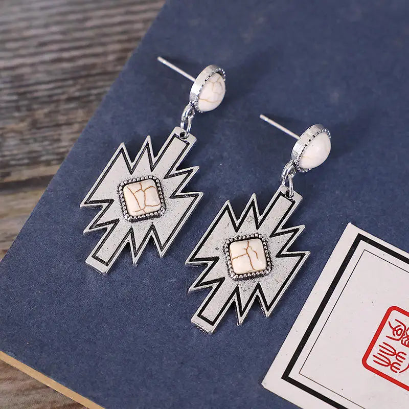 Western Cowgirl Jewelry Bulk Wholesale Aztec Western Dangle Earrings