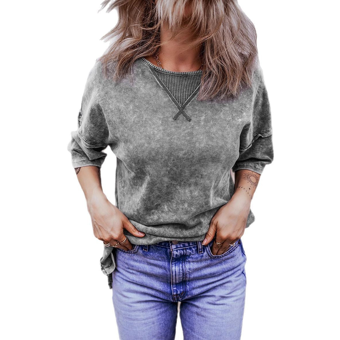 Casual Loose Plus Size Half-sleeve Top