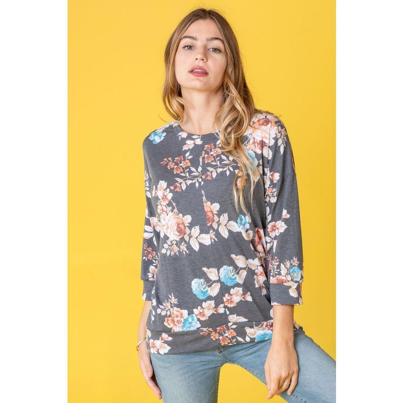 EG fashion Plus Spring Floral Tunic