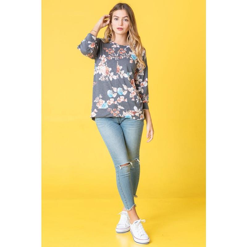 EG fashion Plus Spring Floral Tunic