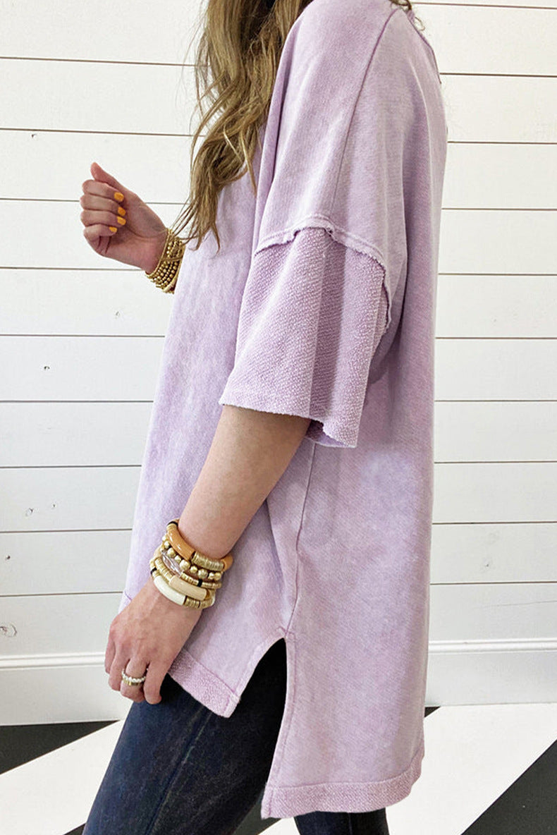 Casual Loose Plus Size Half-sleeve Top