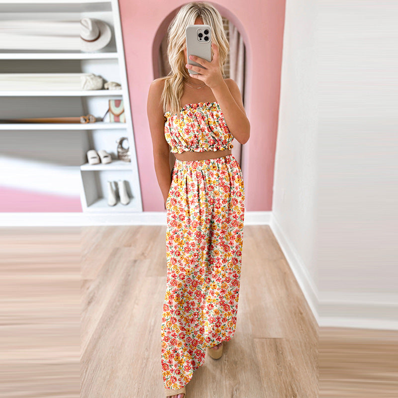 Women's Bohemian Style Printed Casual Suit