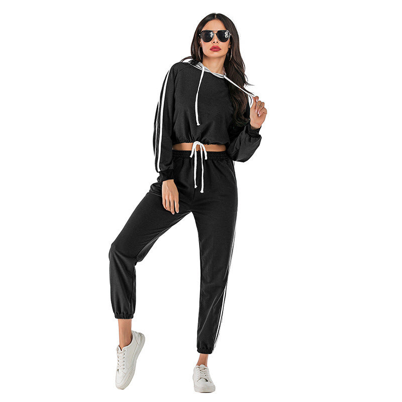 Fashion Casual Stitching Dalian Hat Sweater Suit
