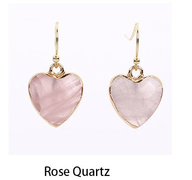 Heart Pendant Earrings Love Heart Earrings With Gold Rim