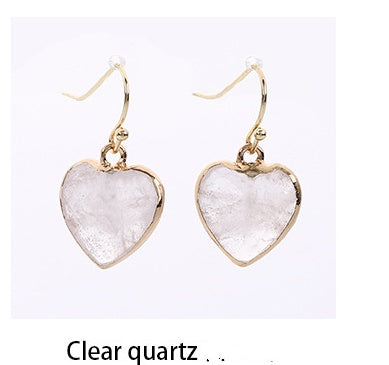 Heart Pendant Earrings Love Heart Earrings With Gold Rim