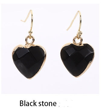 Heart Pendant Earrings Love Heart Earrings With Gold Rim