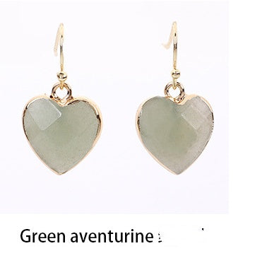 Heart Pendant Earrings Love Heart Earrings With Gold Rim
