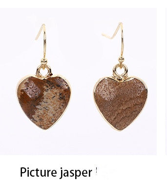 Heart Pendant Earrings Love Heart Earrings With Gold Rim