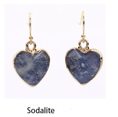 Heart Pendant Earrings Love Heart Earrings With Gold Rim