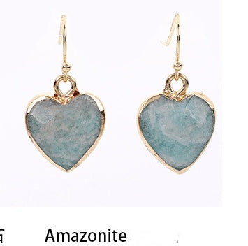 Heart Pendant Earrings Love Heart Earrings With Gold Rim