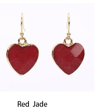 Heart Pendant Earrings Love Heart Earrings With Gold Rim