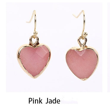 Heart Pendant Earrings Love Heart Earrings With Gold Rim