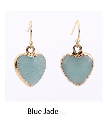 Heart Pendant Earrings Love Heart Earrings With Gold Rim