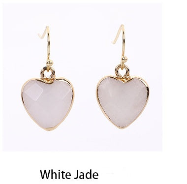 Heart Pendant Earrings Love Heart Earrings With Gold Rim