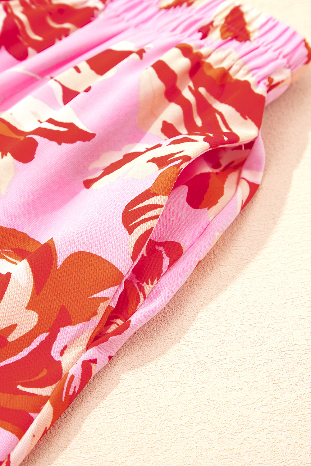 Blue Bohemian Floral Print Tiered Maxi Skirt with Split