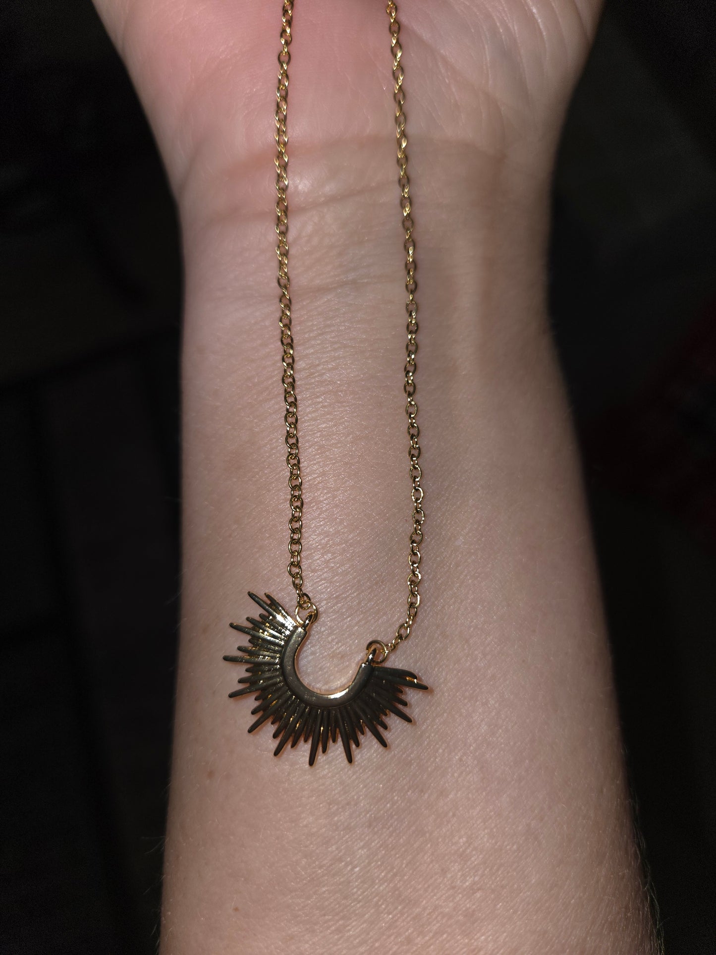 Gold Radiance Sunburst Necklace