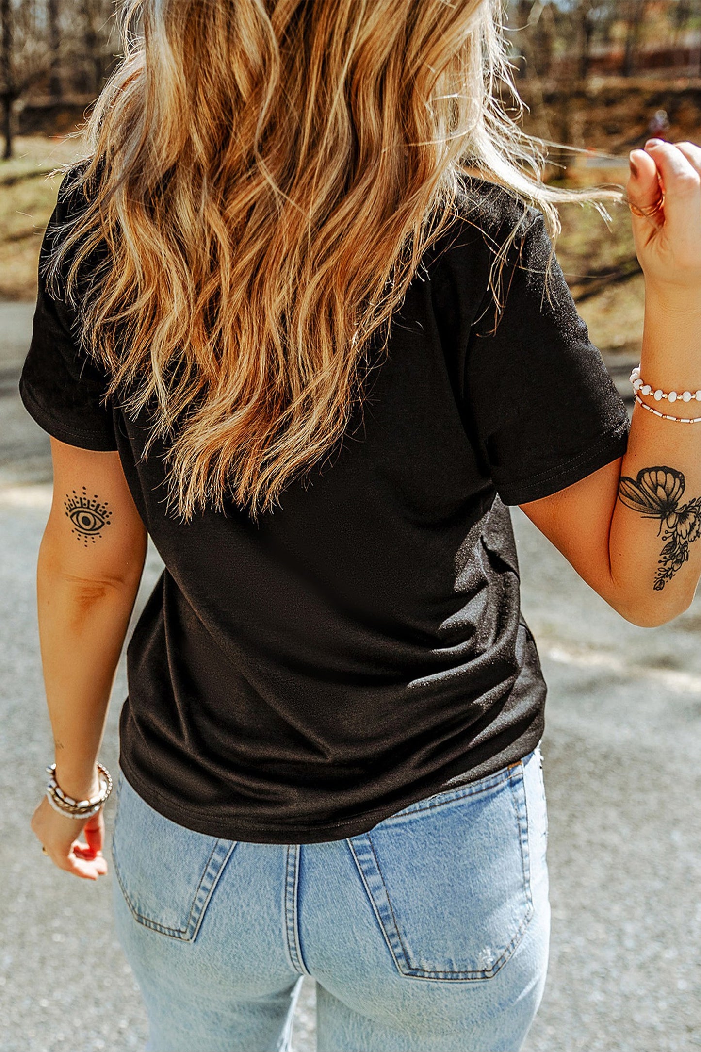 Black Rhinestone Pumpkin Graphic Casual Short Sleeve Tee