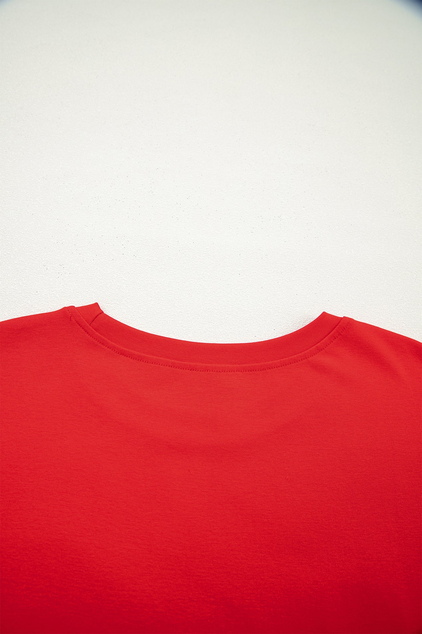 Fiery Red Sequin Trim Stars and Stripes Bow Patched T Shirt Mini Dress