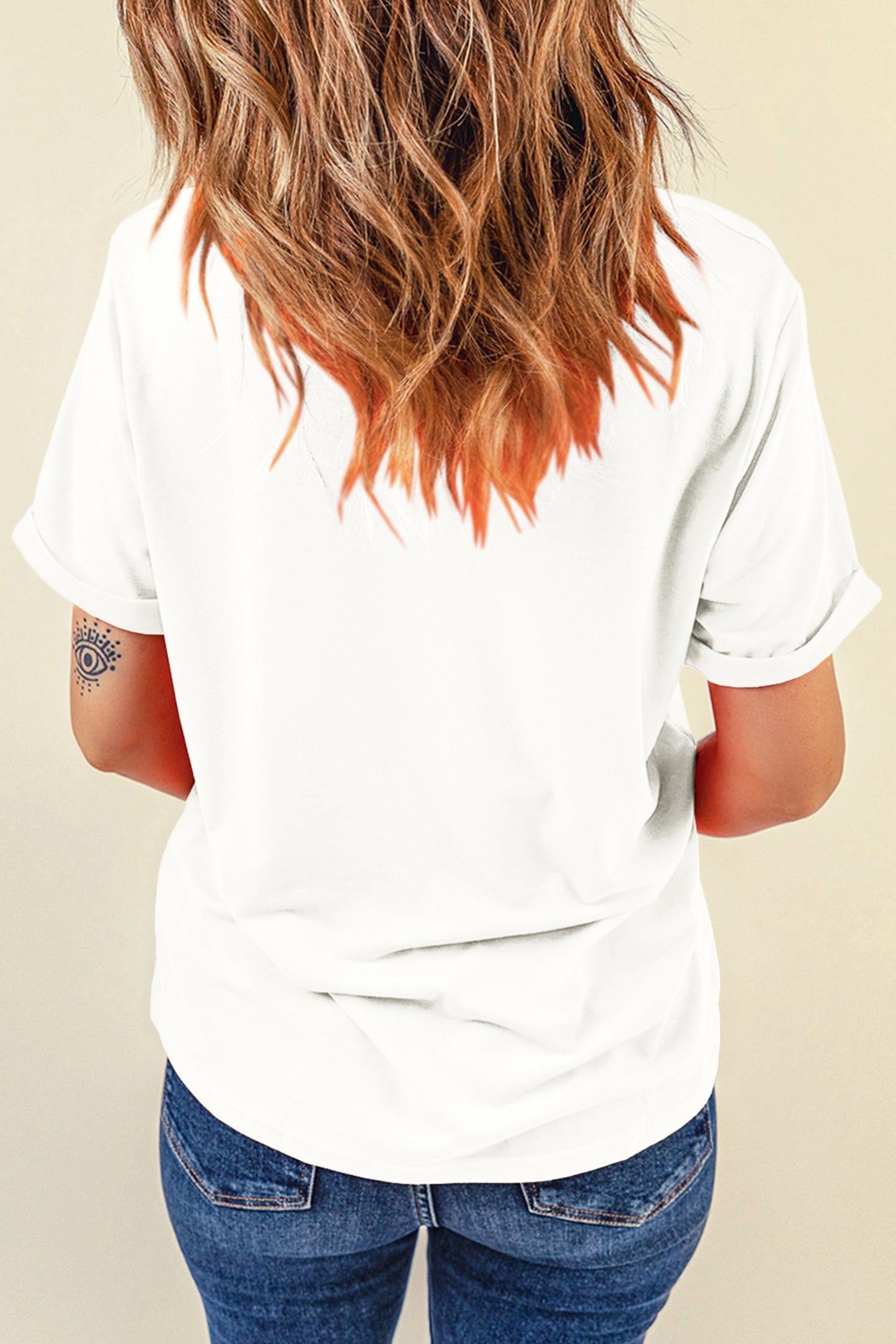 White lucky mama Playful Graphic Tee