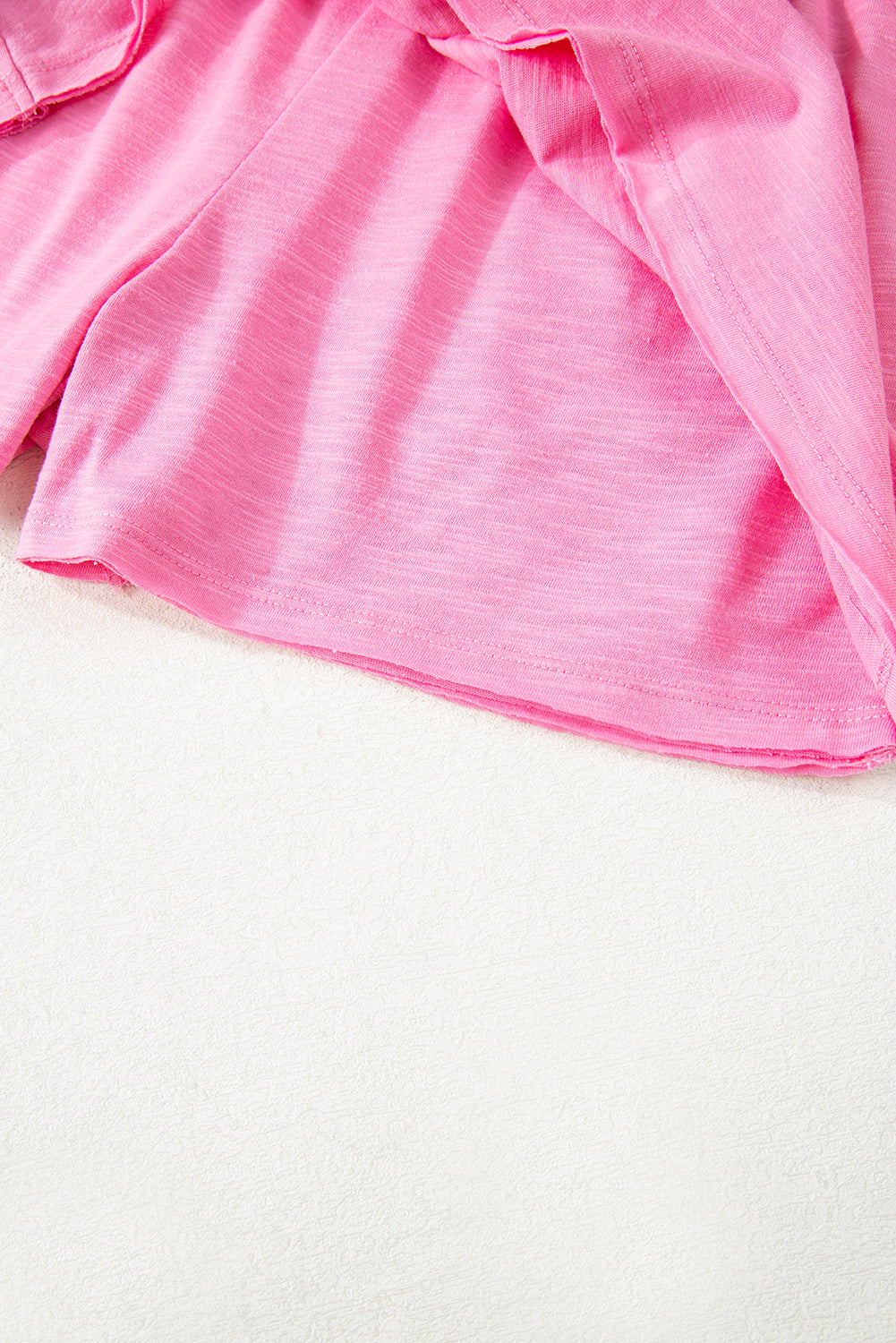 Sachet Pink Loose Fit Half Sleeve T Shirt and High Waist Skirt Set