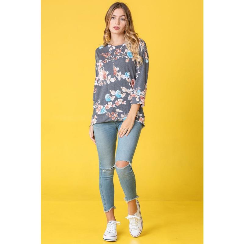 EG fashion Plus Spring Floral Tunic