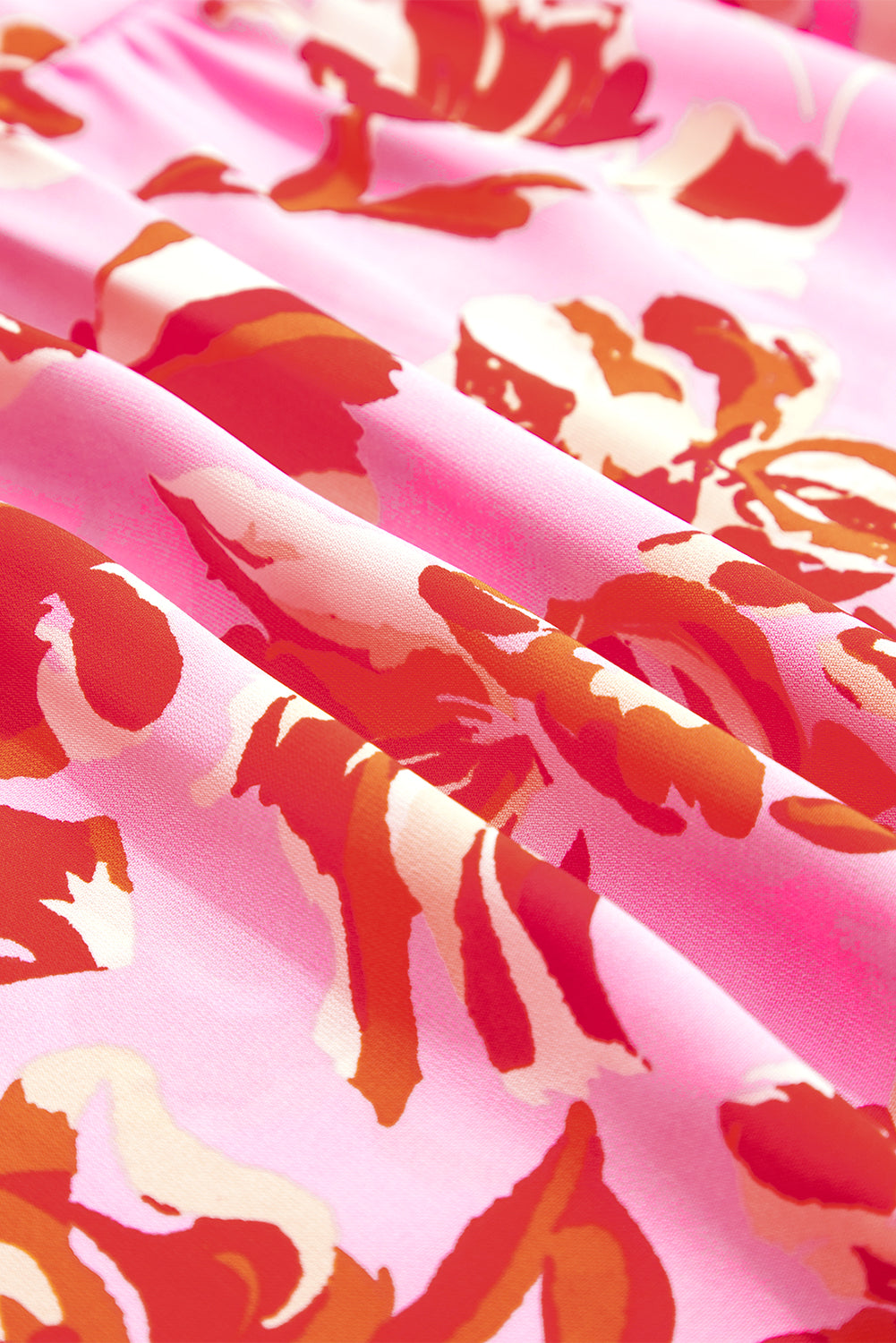 Blue Bohemian Floral Print Tiered Maxi Skirt with Split