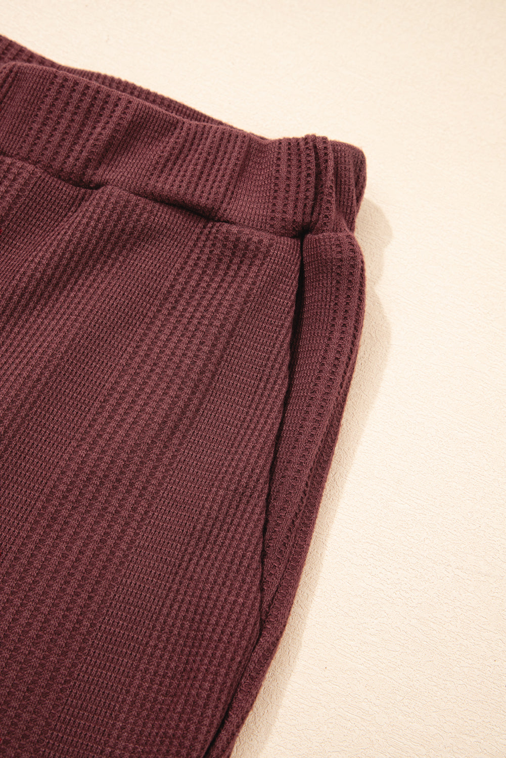 Red Dahlia Solid Color Ribbed Ruffle Tank Top and Pants Set