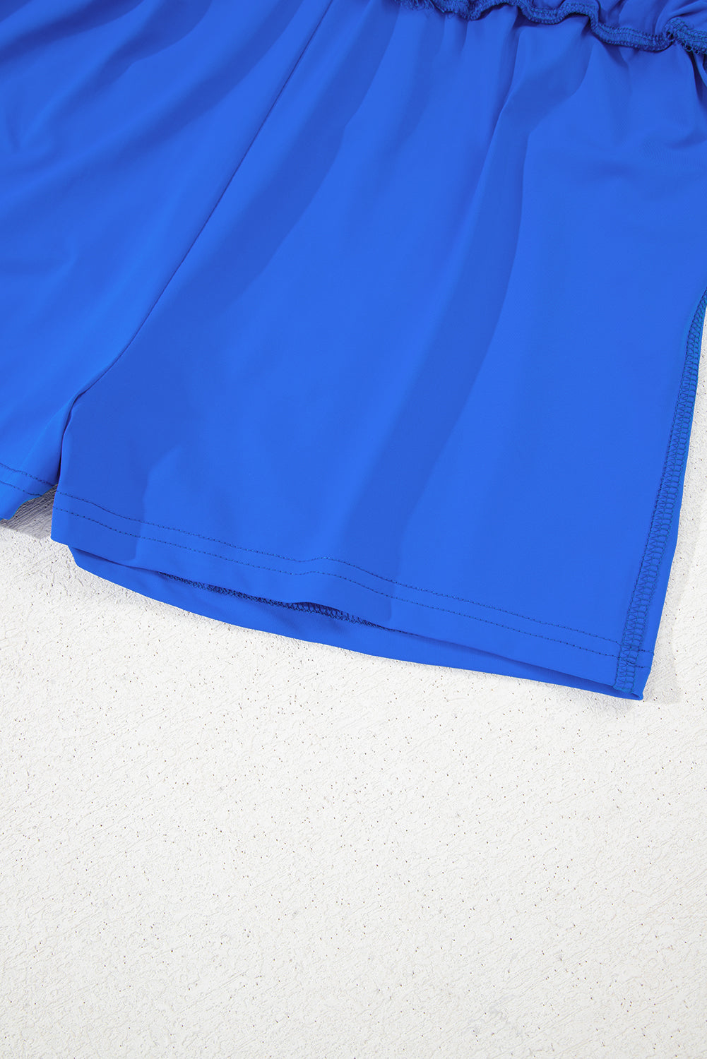 Sky Blue Drawstring High Waist Lined Tennis Skorts
