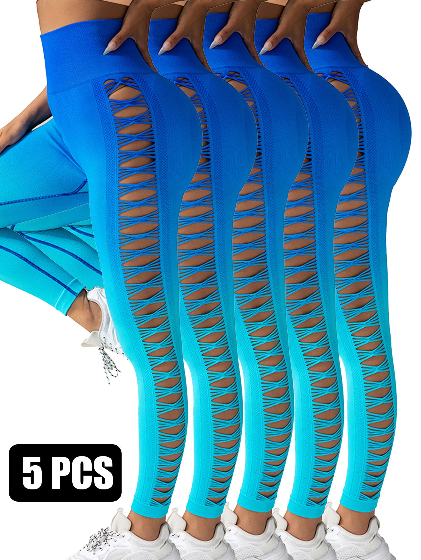 Gradient Butterfly Cutout Long Pants