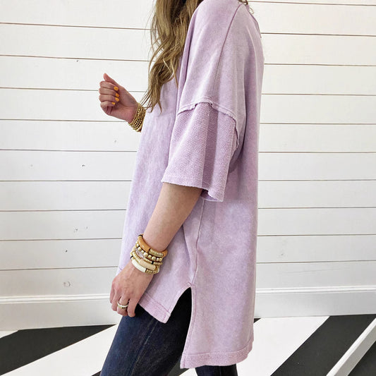 Casual Loose Plus Size Half-sleeve Top