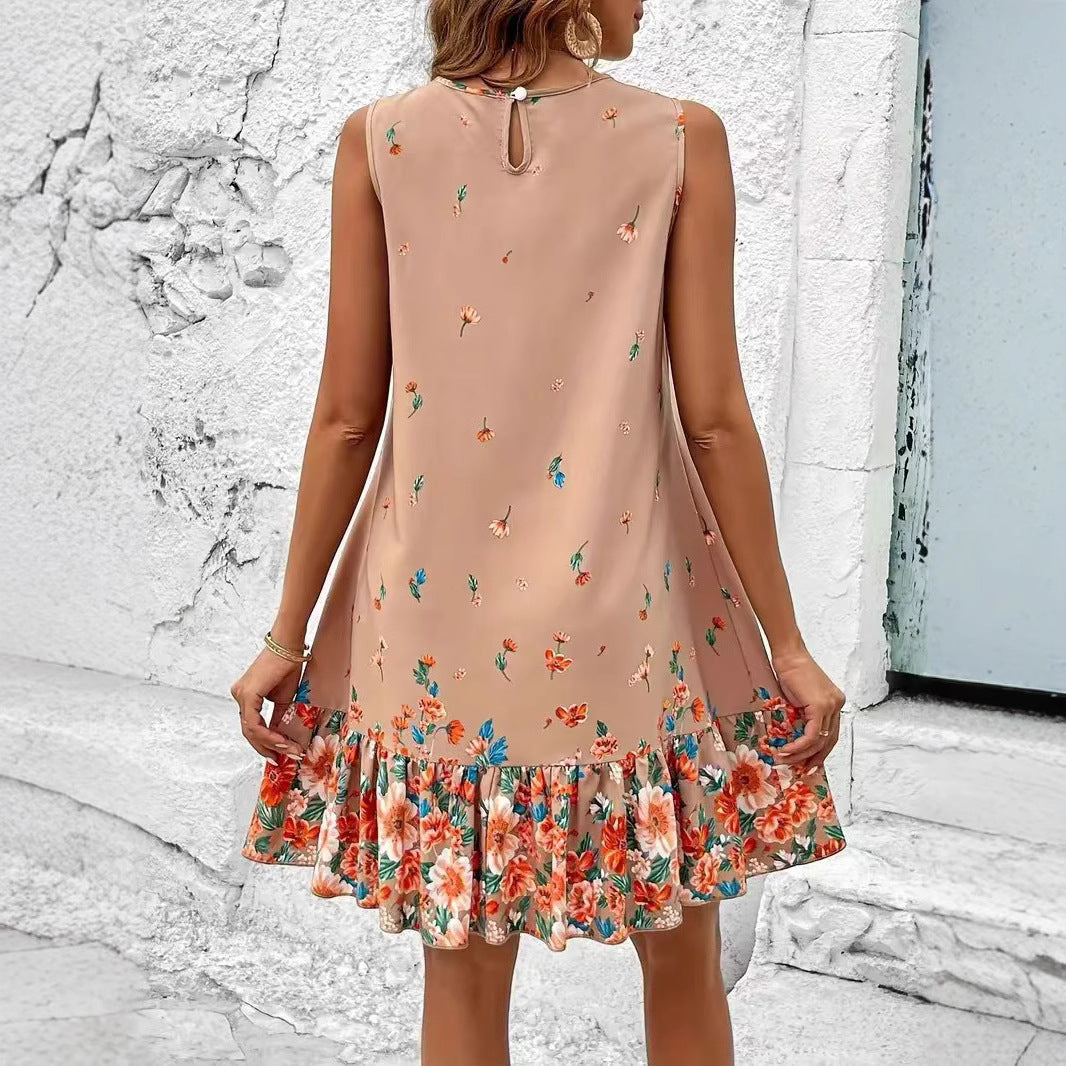 Short Sleeve Dress Women's Mid-length