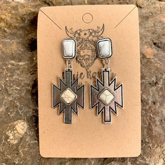 Western Cowgirl Jewelry Bulk Wholesale Aztec Western Dangle Earrings