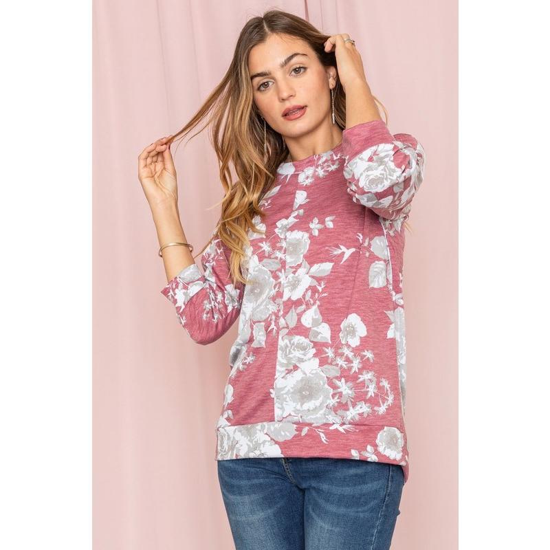 EG fashion Plus Spring Floral Tunic