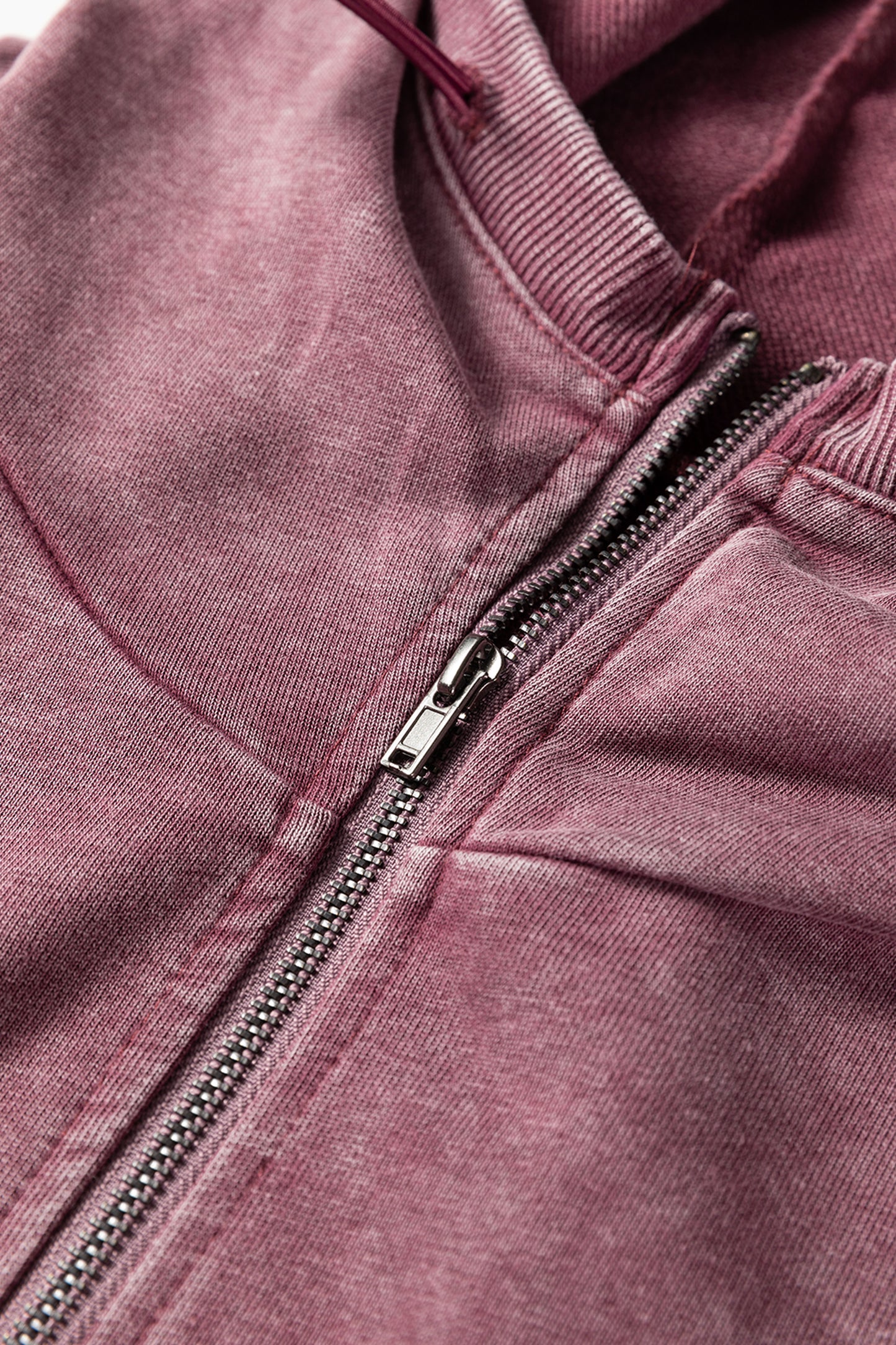 Black Half Zip Kangaroo Pocket Mineral Wash Baggy Hoodie