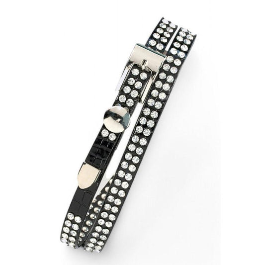 Fashion Crystal Studded Skinny Belt