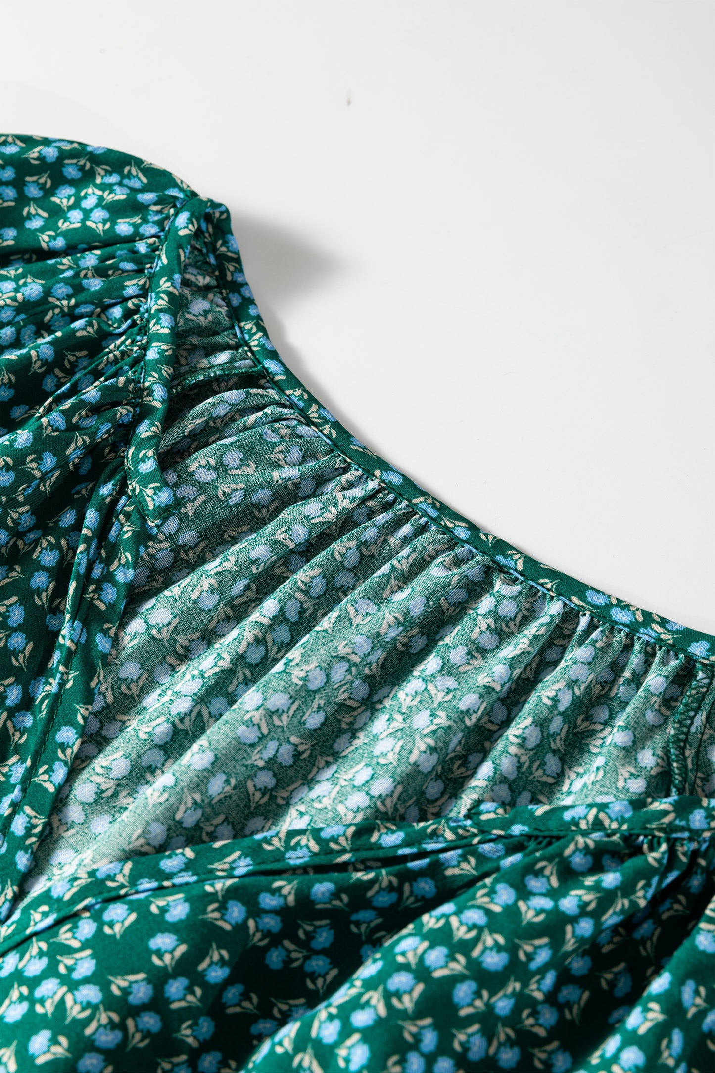 Yellow Boho Chic Notched V Neck Plus Floral Short Sleeve Top